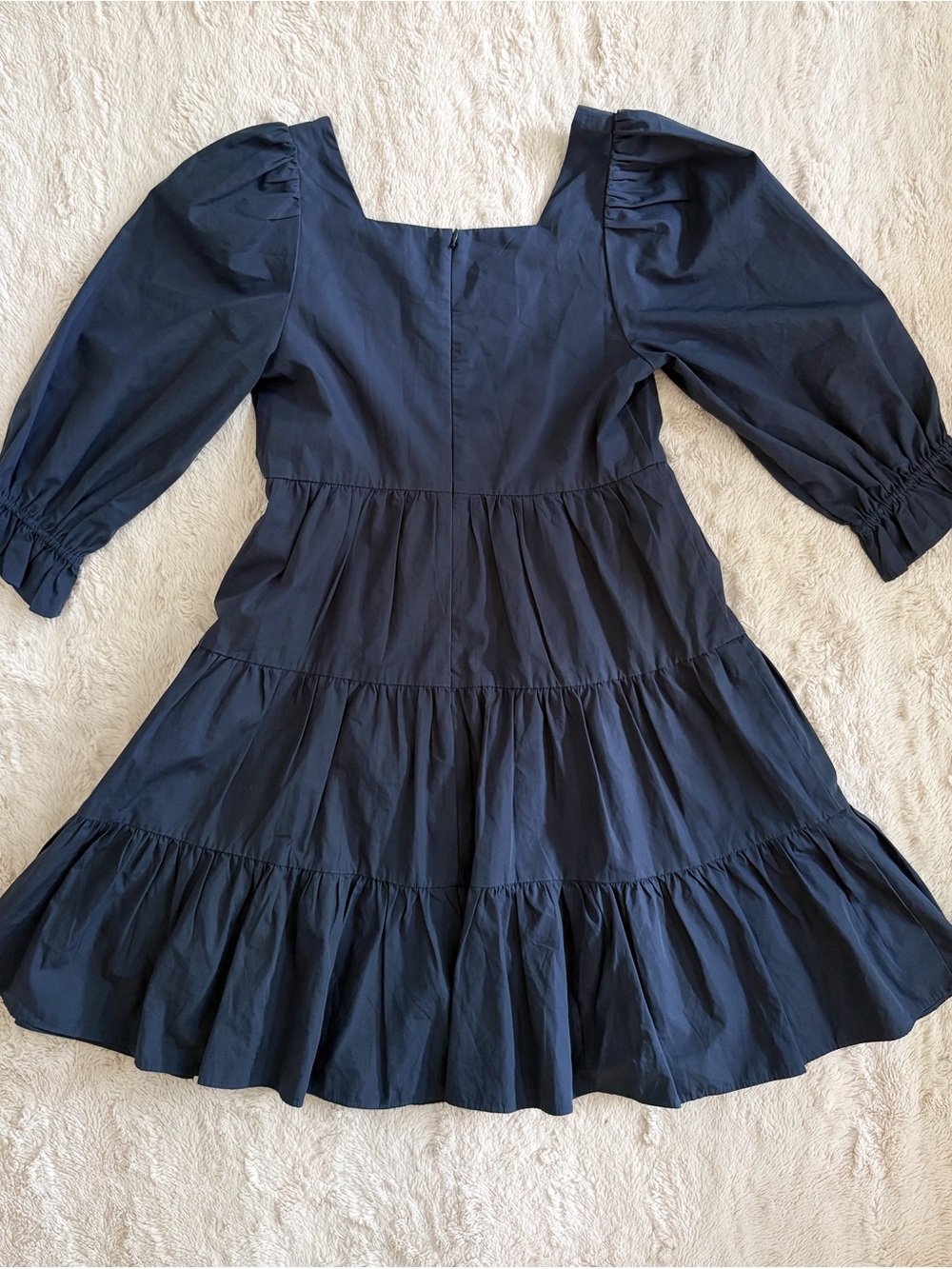 Madewell Poplin Lizzie Babydoll Dress Size 00 Puff Sleeve Mini - Picture 4 of 4